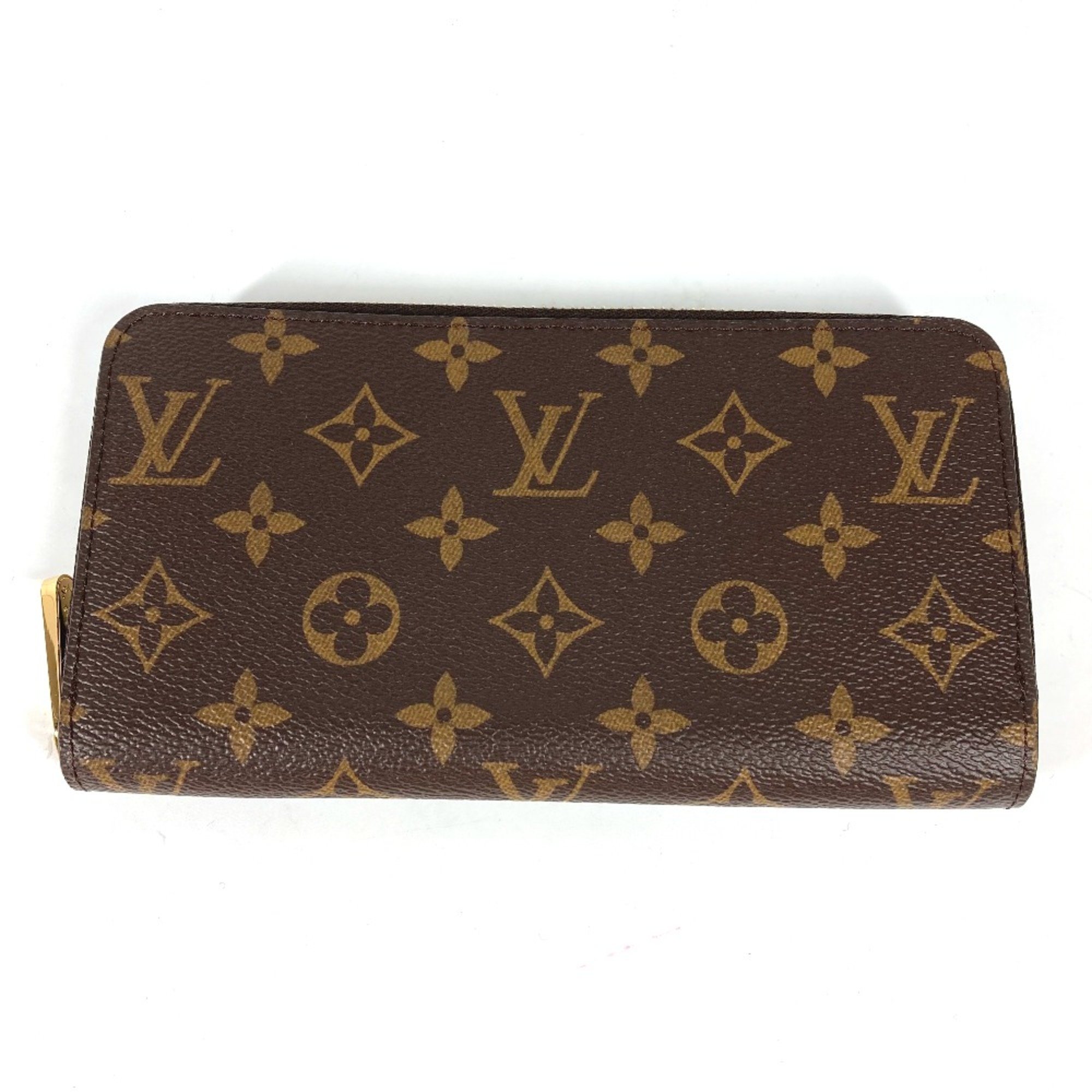 Louis Vuitton M42616 Monogram Zip Around Long Wallet Brown