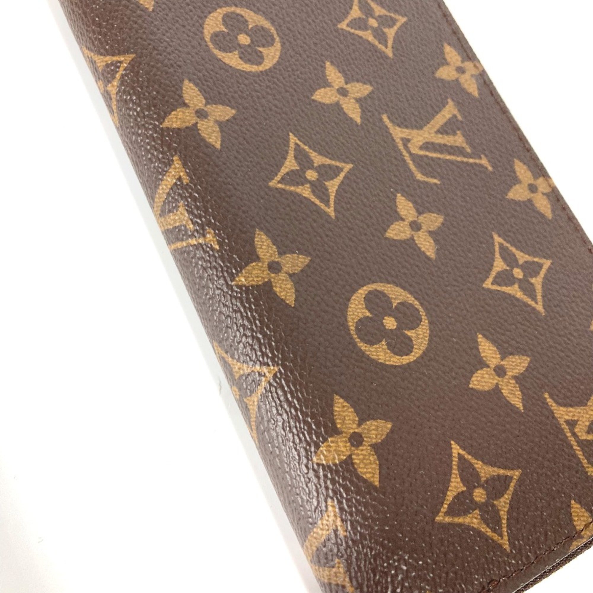 Louis Vuitton M42616 Monogram Zip Around Long Wallet Brown