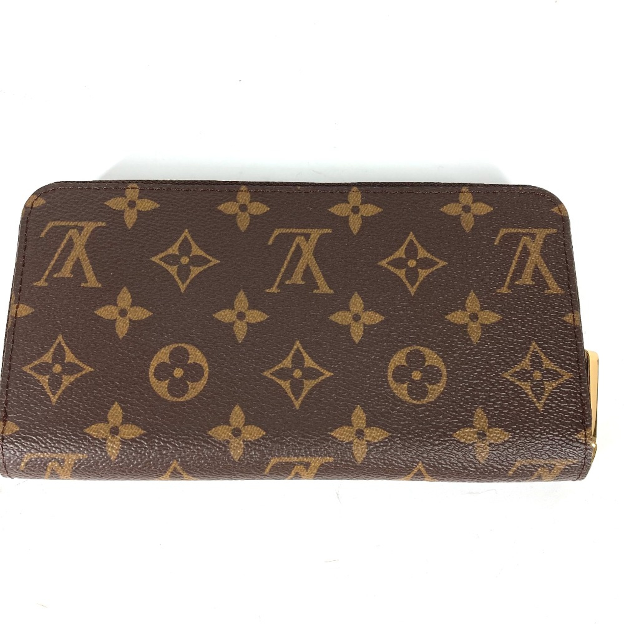 Louis Vuitton M42616 Monogram Zip Around Long Wallet Brown