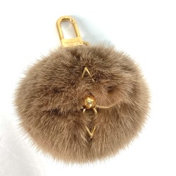 Louis Vuitton M01018 fur Bag Charm Key Holder Brown