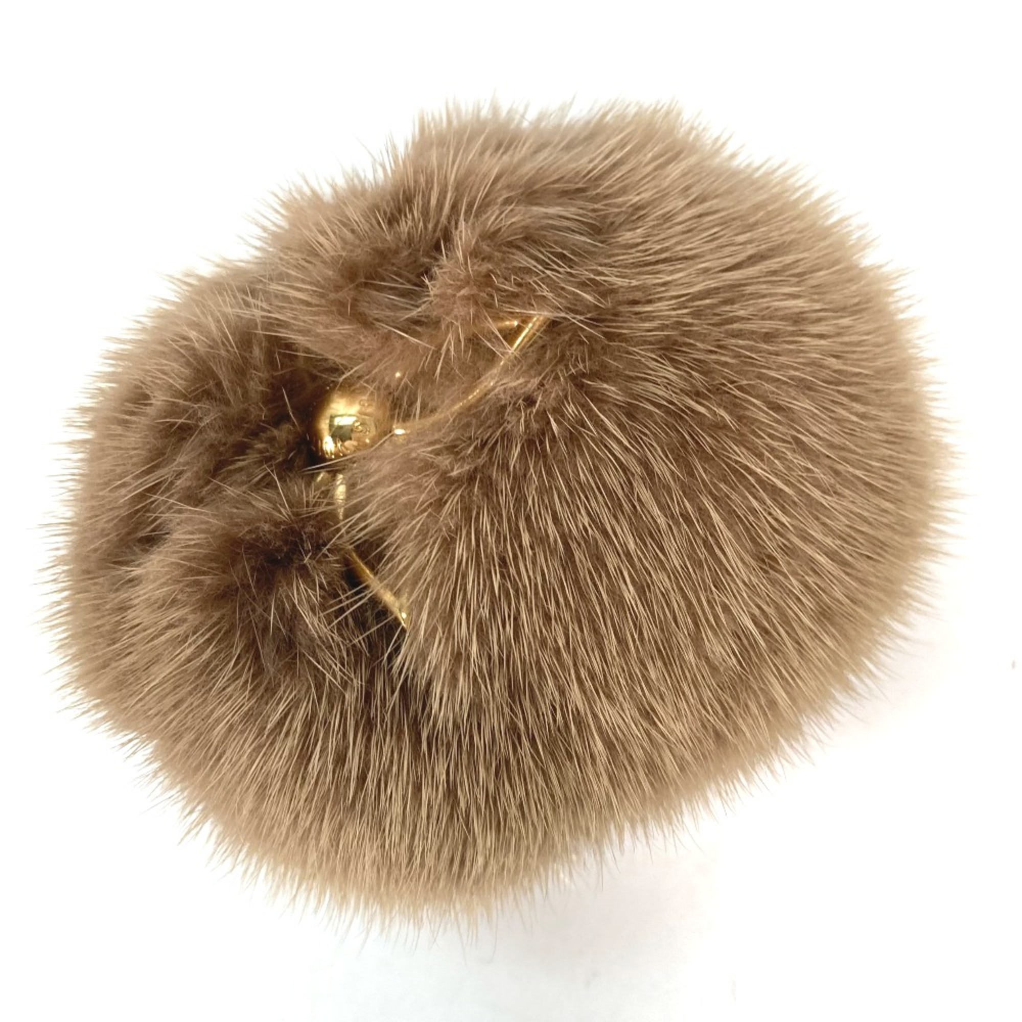 Louis Vuitton M01018 fur Bag Charm Key Holder Brown