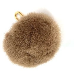 Louis Vuitton M01018 fur Bag Charm Key Holder Brown