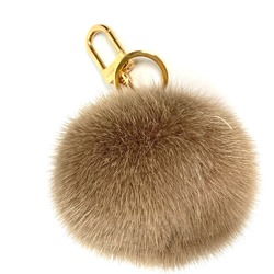 Louis Vuitton M01018 fur Bag Charm Key Holder Brown