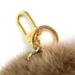 Louis Vuitton M01018 fur Bag Charm Key Holder Brown