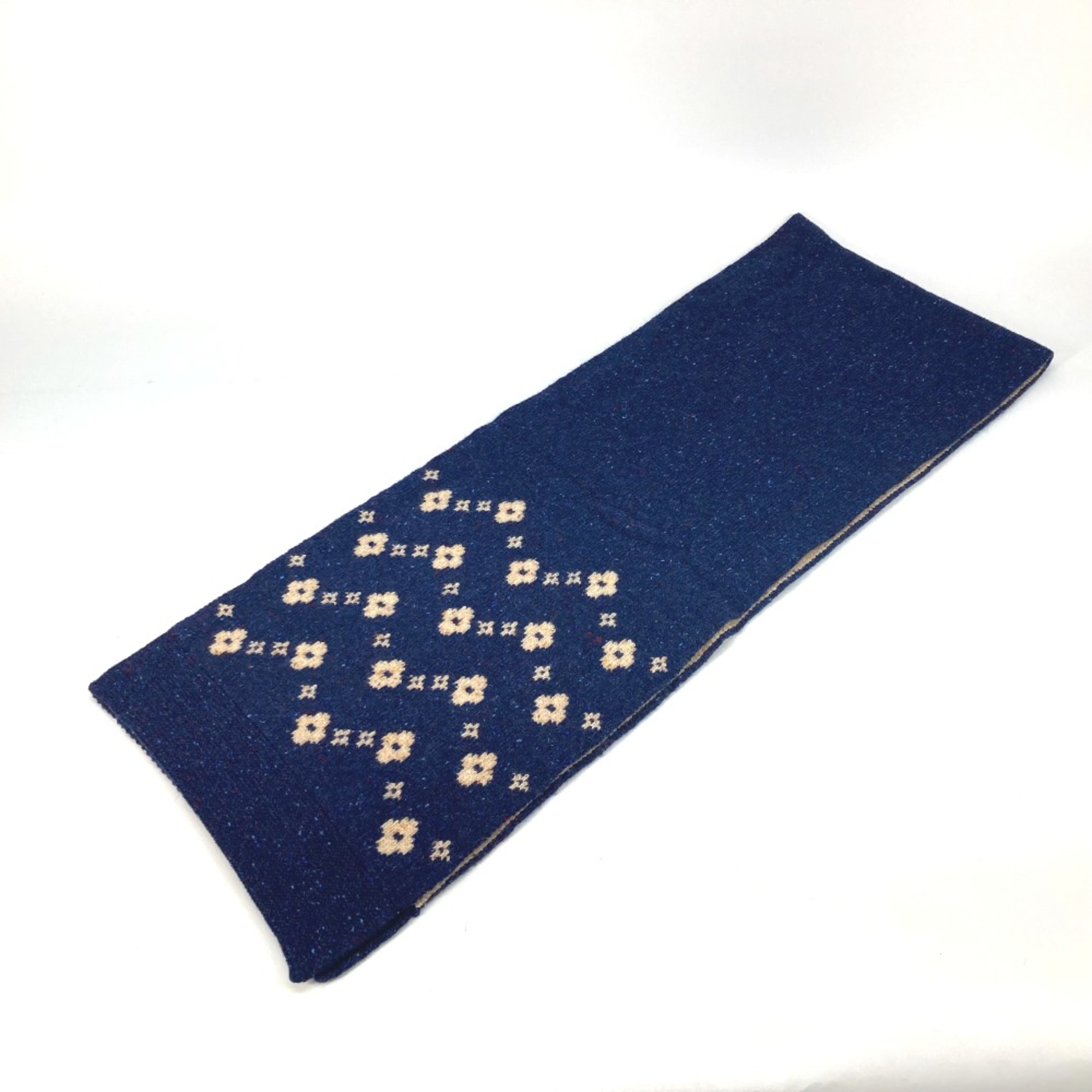 Louis Vuitton Monogram flower Scarf Navy Beige