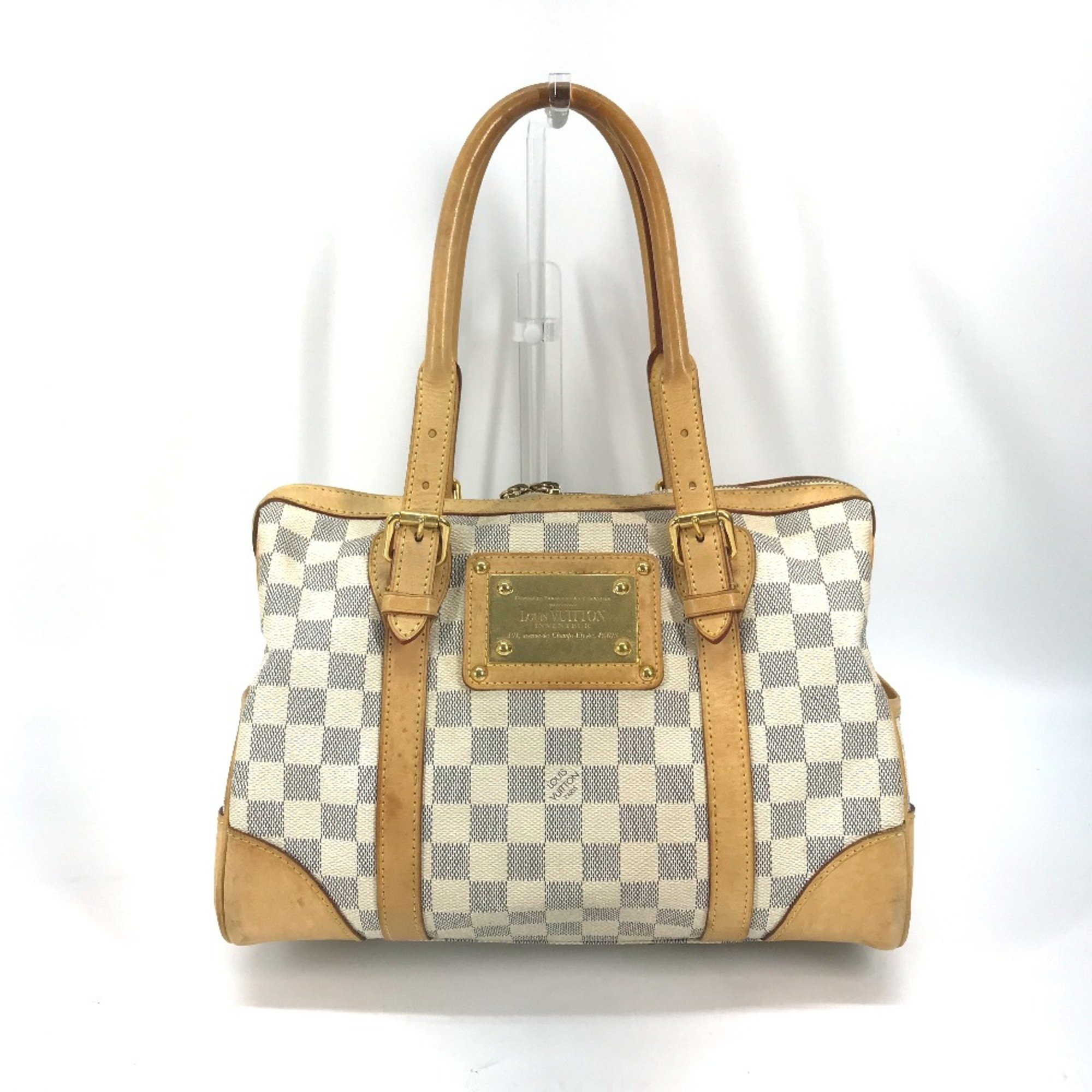 Louis Vuitton N52001 Damier Azur Mini Duffle Bag Hand Bag White