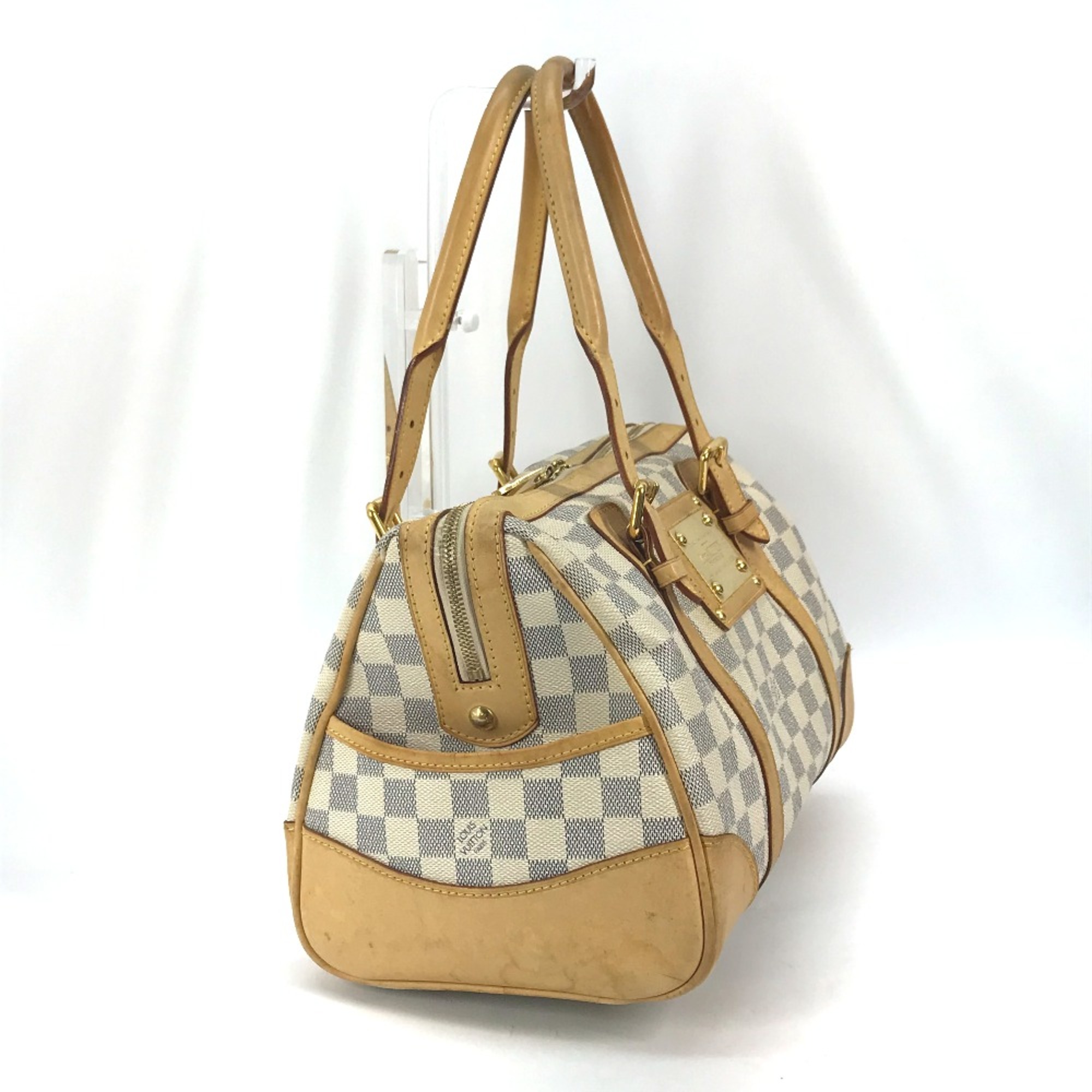 Louis Vuitton N52001 Damier Azur Mini Duffle Bag Hand Bag White