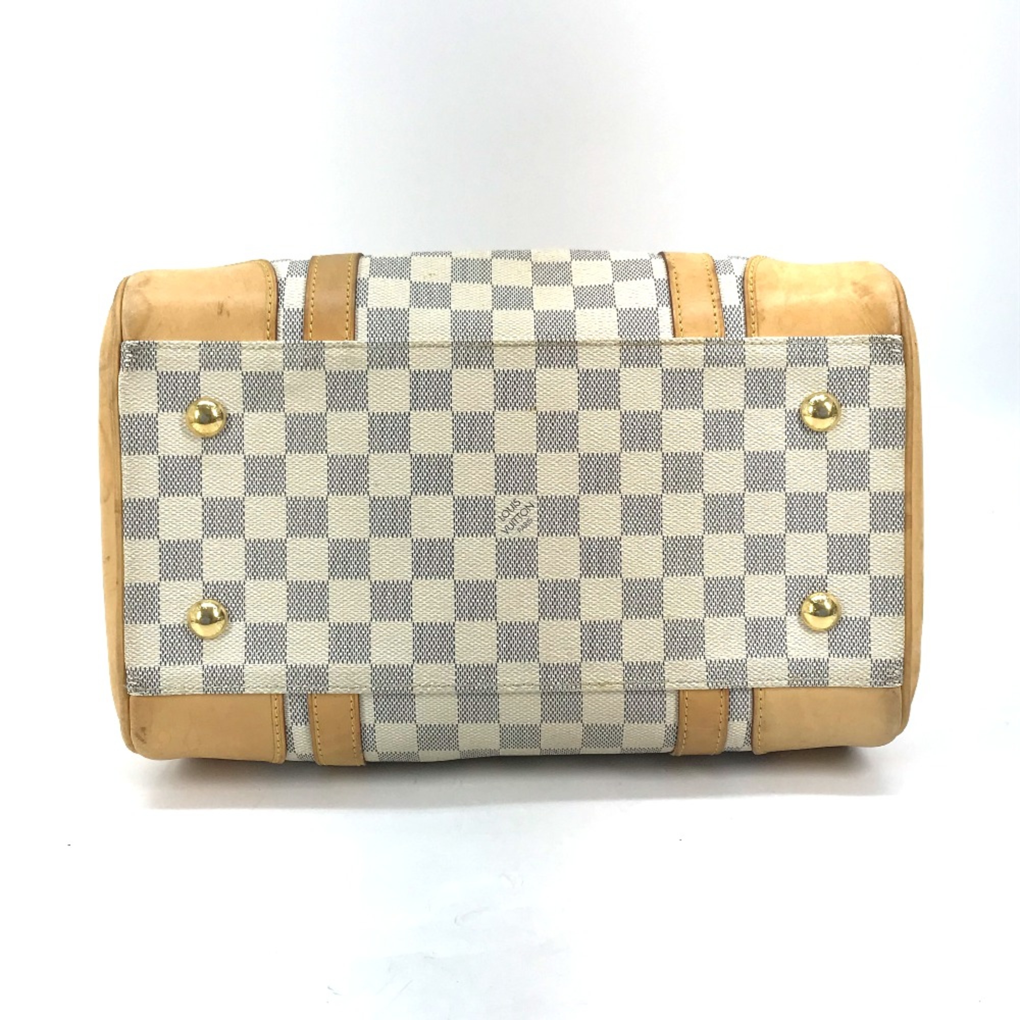 Louis Vuitton N52001 Damier Azur Mini Duffle Bag Hand Bag White