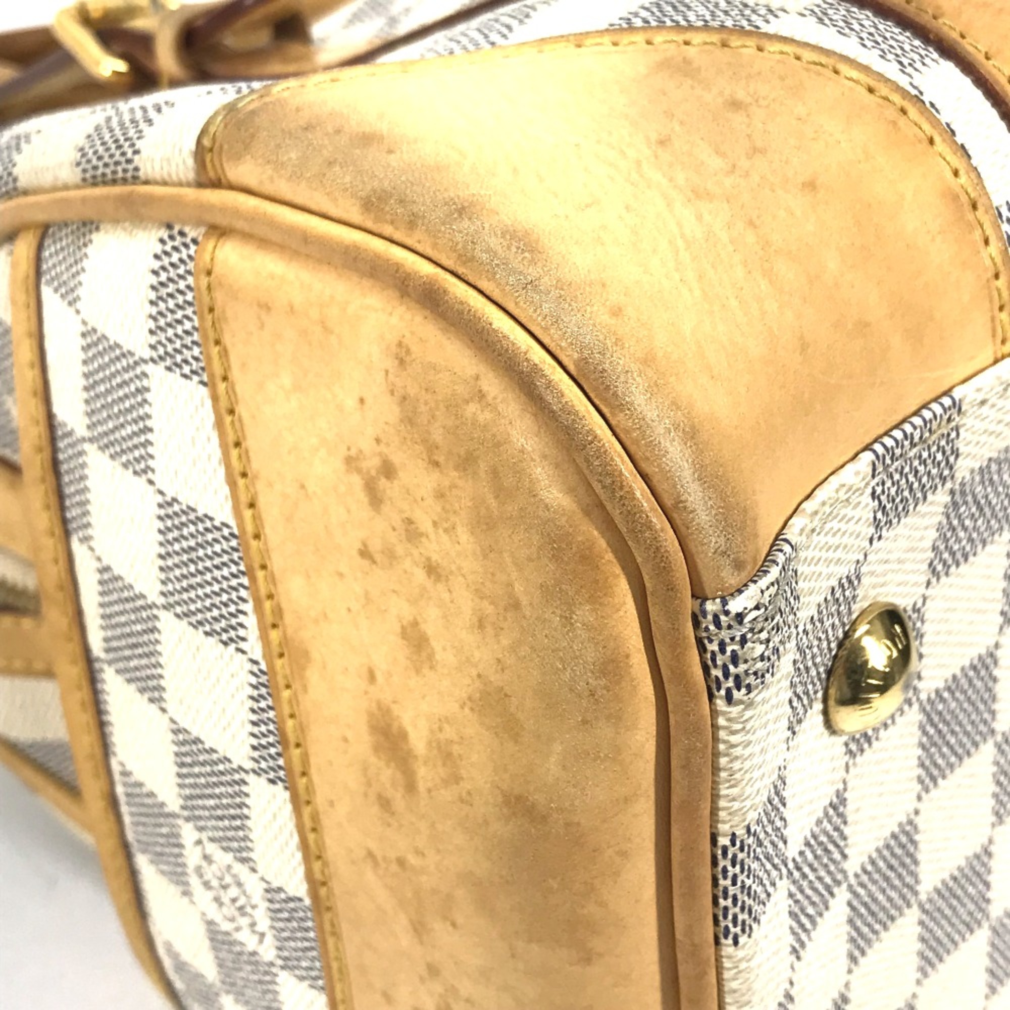 Louis Vuitton N52001 Damier Azur Mini Duffle Bag Hand Bag White