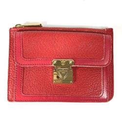 Louis Vuitton M91938 Suhali Coin Compartment Wallet coin purse Geranium Red