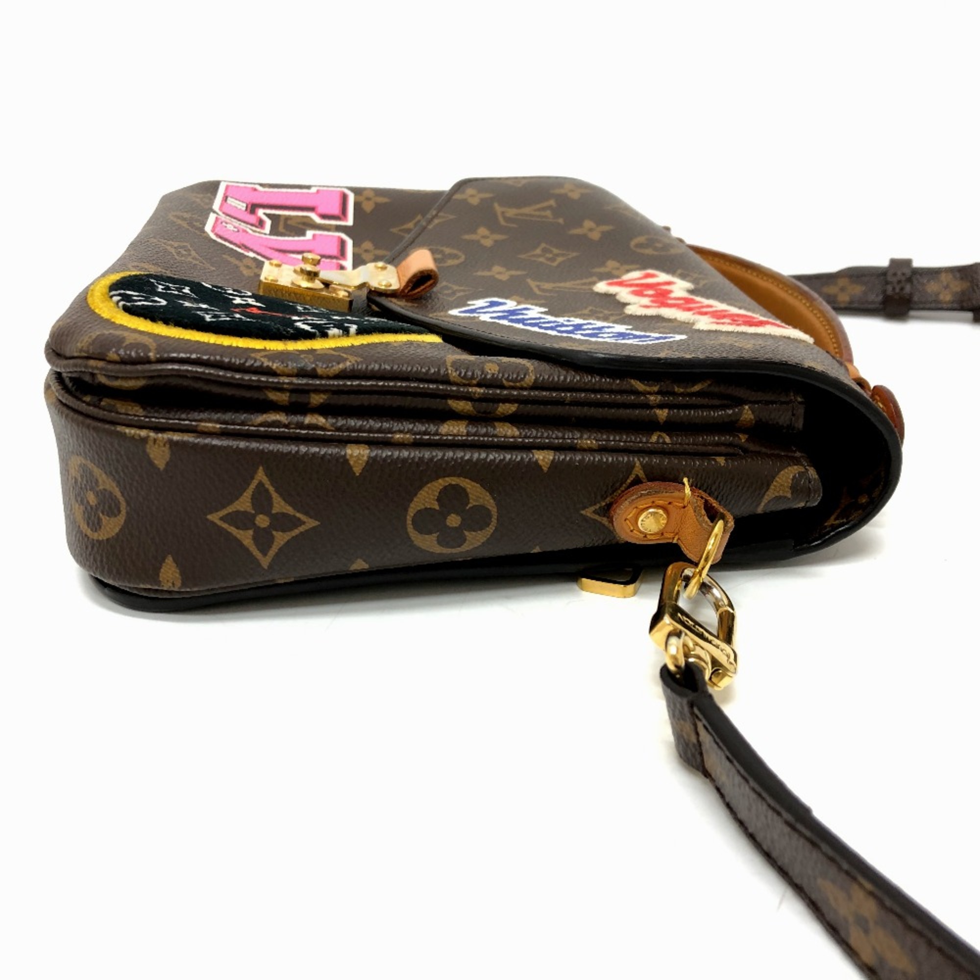 Louis Vuitton M43991 Patchies 2WAY bag Hand Bag Brown Multicolore/GoldHardware