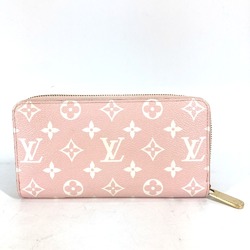 Louis Vuitton M67550 Monogram-Giant Zip Around Long Wallet Pink x Red