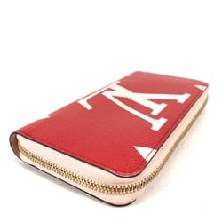 Louis Vuitton M67550 Monogram-Giant Zip Around Long Wallet Pink x Red