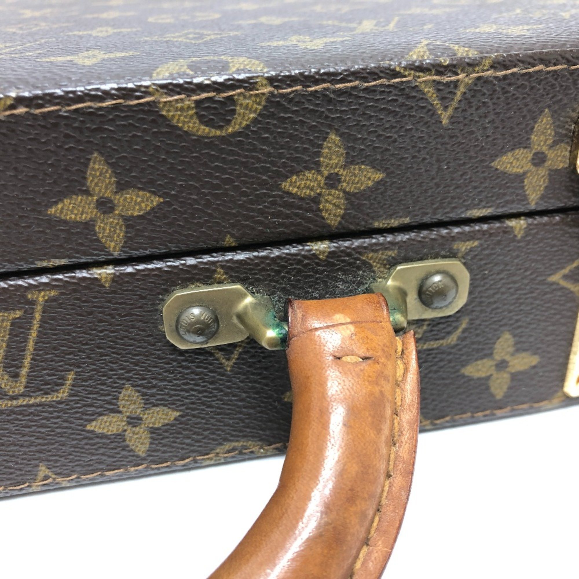 Louis Vuitton M53124 Monogram Briefcase Briefcase Brown GoldHardware