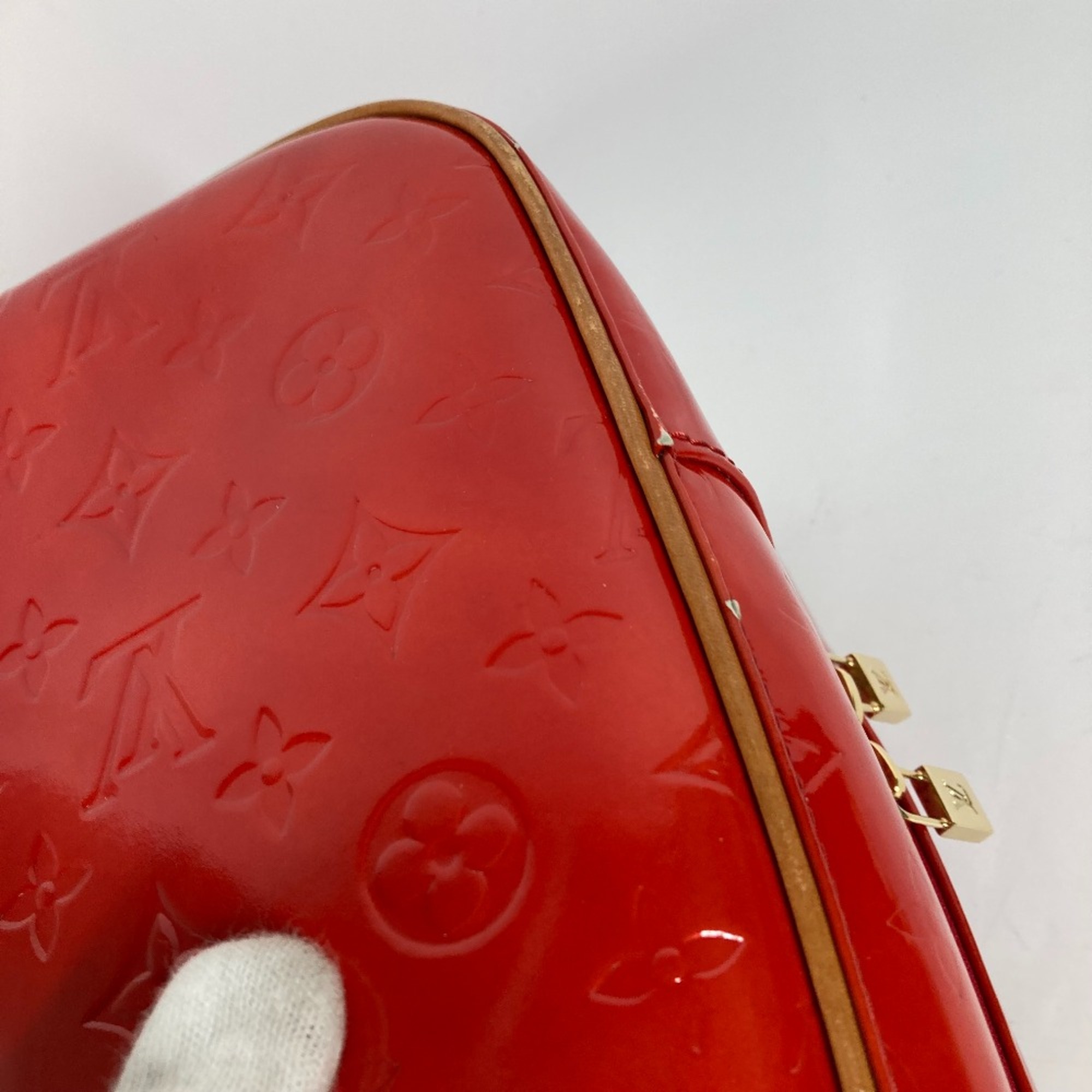 Louis Vuitton M91080 MonogramVernis Shoulder bag Duffle Bag Shoulder Bag Red