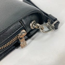 Louis Vuitton M30182 Clutch Bag Taiga With strap Cluch Bag Ardoise Black