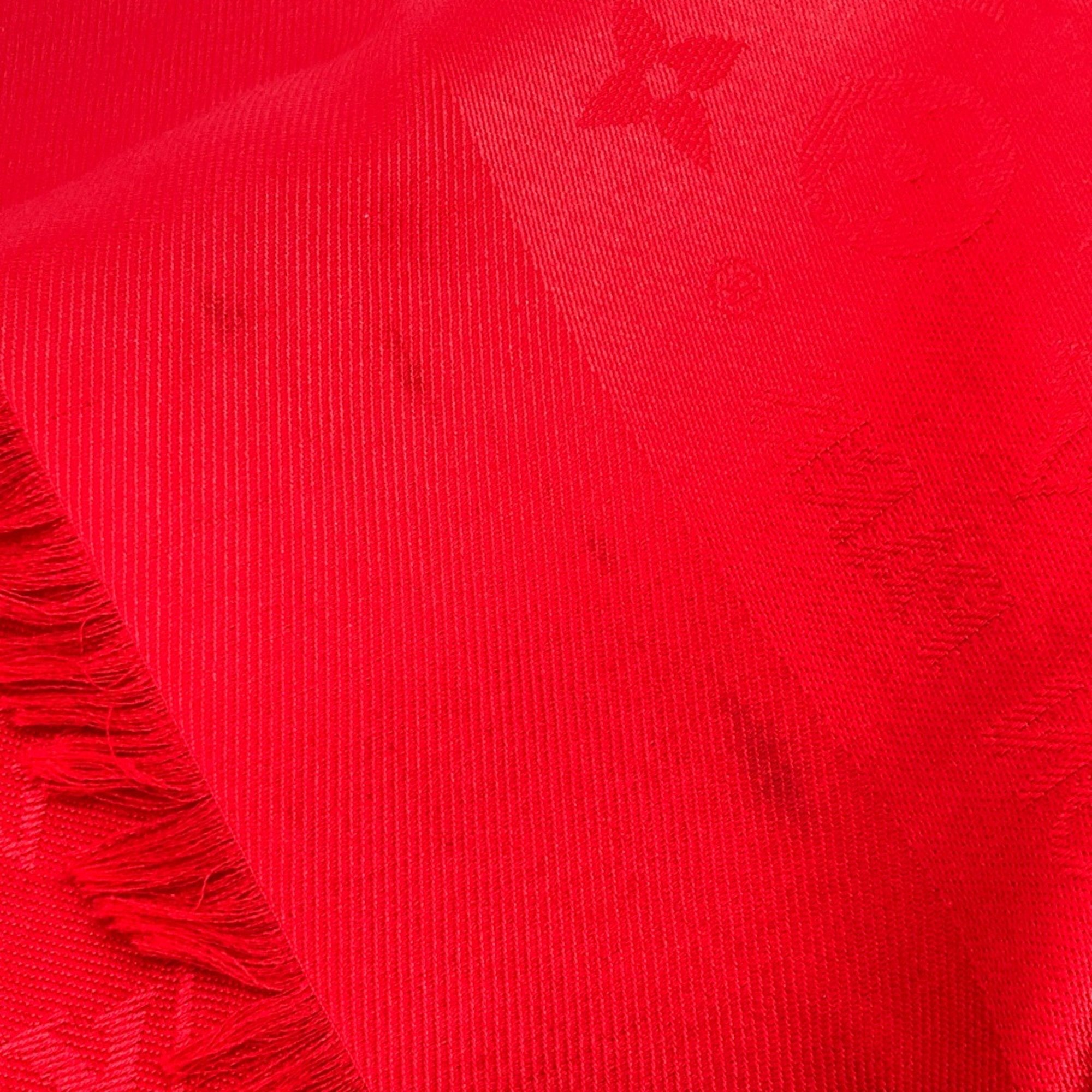 Louis Vuitton M72237 Scarf large shawl Stole/Shawl Red