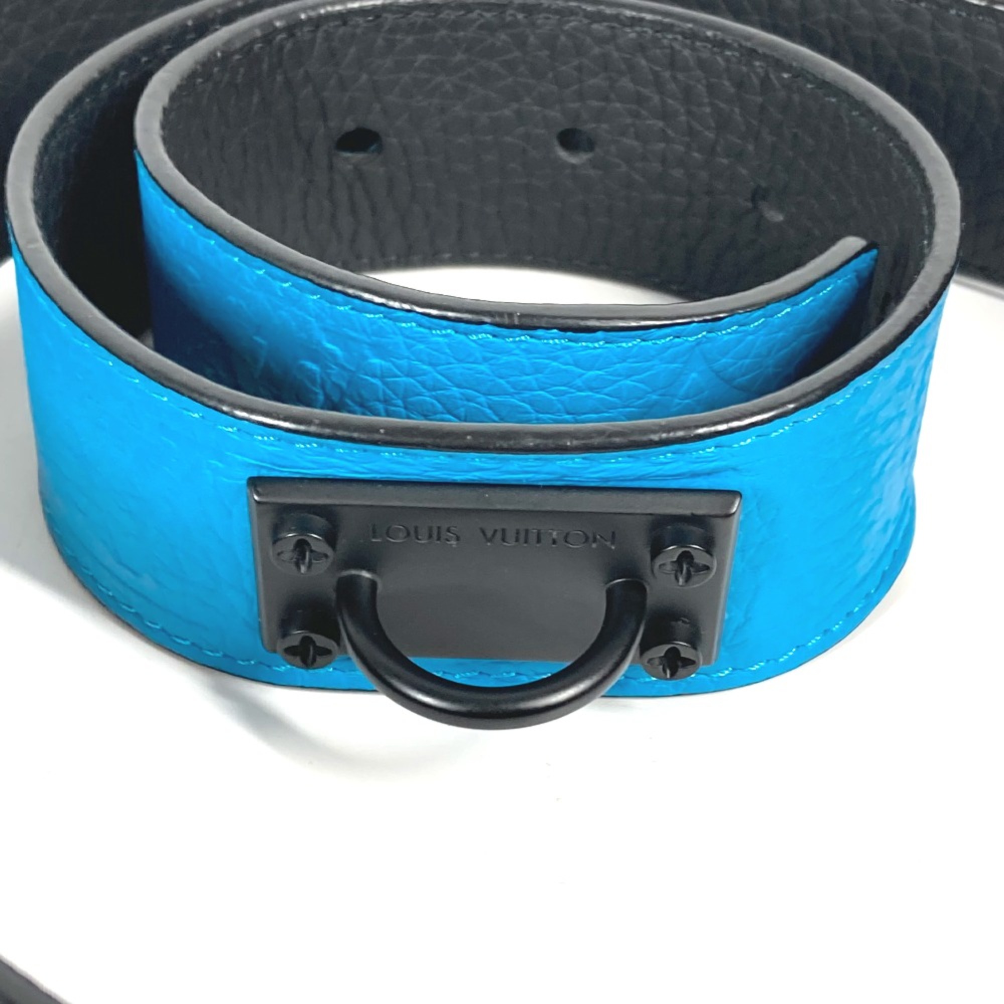 Louis Vuitton MP207T Virgil Abloh Monogram Chain Carabiner belt Turquoise blue