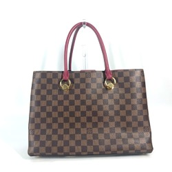 Louis Vuitton N40052 Riverside Damier LV Charm Tote Bag Shoulder Bag Shoulder Bag Hand Bag RedBased Brown