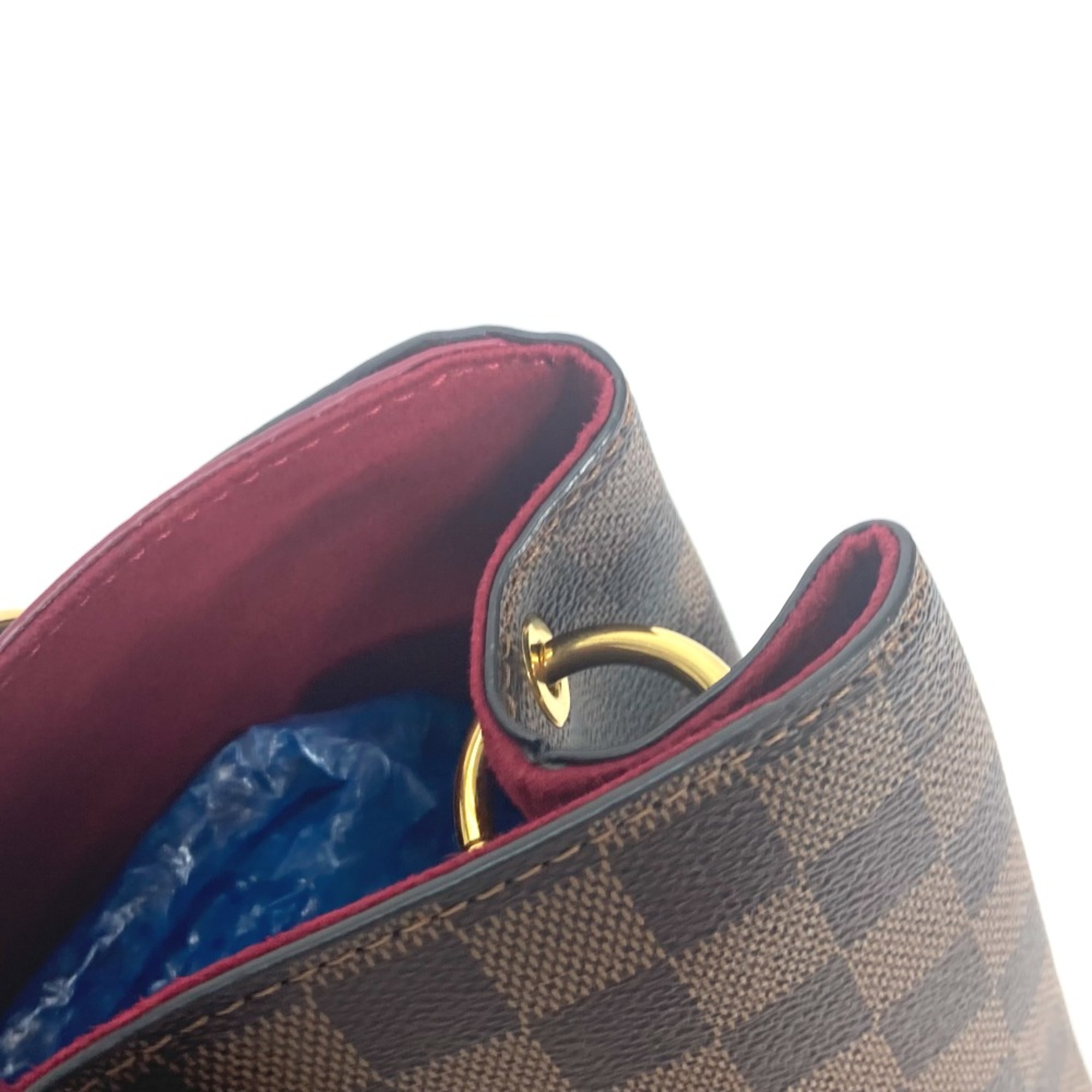 Louis Vuitton N40052 Riverside Damier LV Charm Tote Bag Shoulder Bag Shoulder Bag Hand Bag RedBased Brown