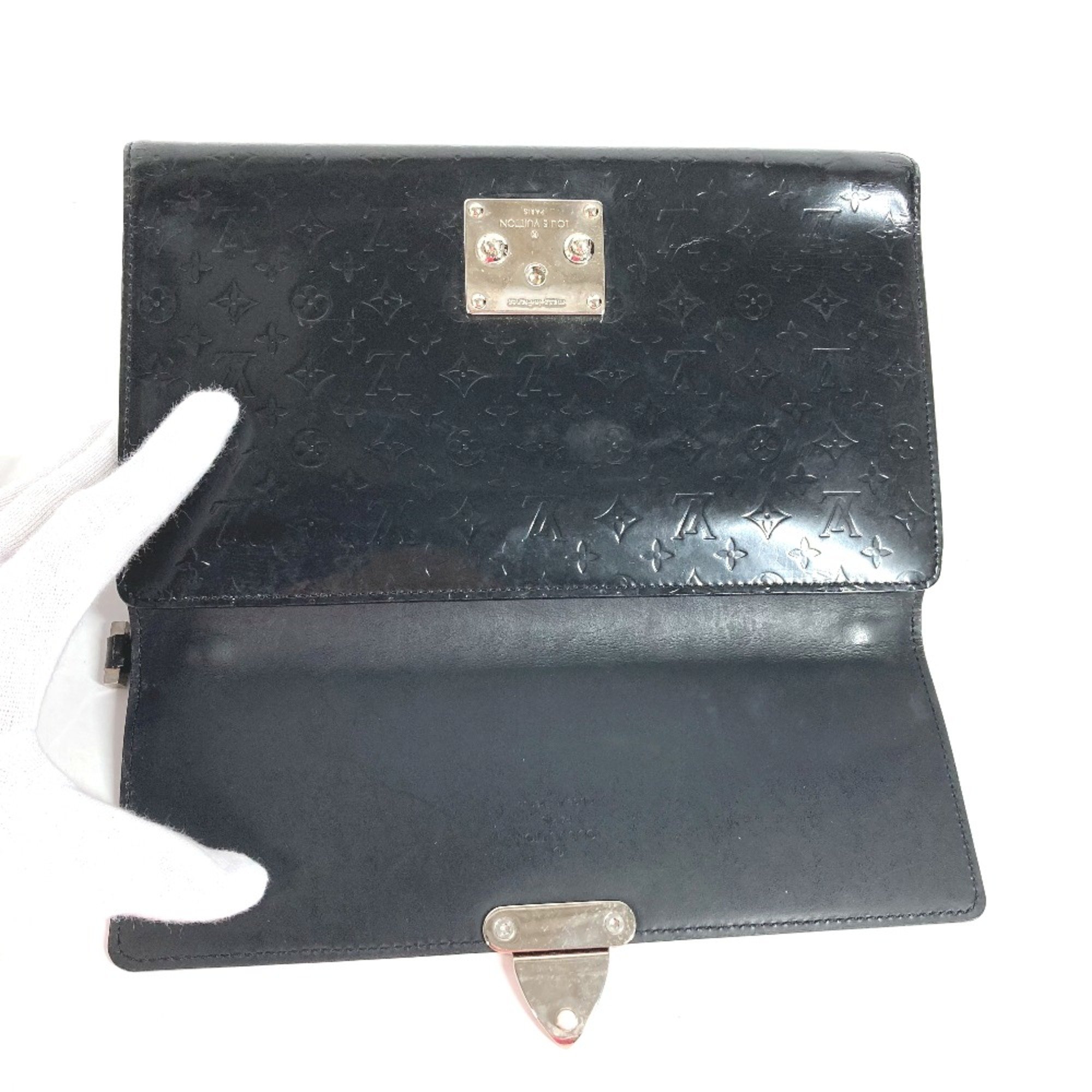 Louis Vuitton M92229 Monogram Mini Glace Long Wallet Bag Hand Bag Noir Black