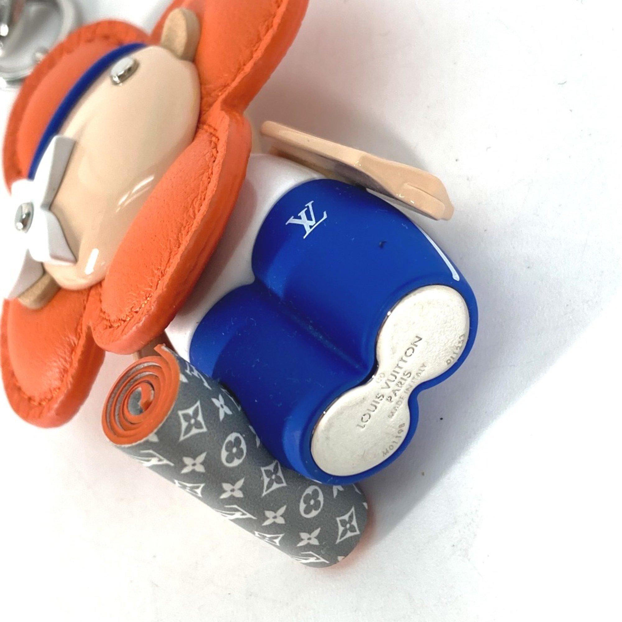 Louis Vuitton M01198 Bag Charm Key Holder Orange blue