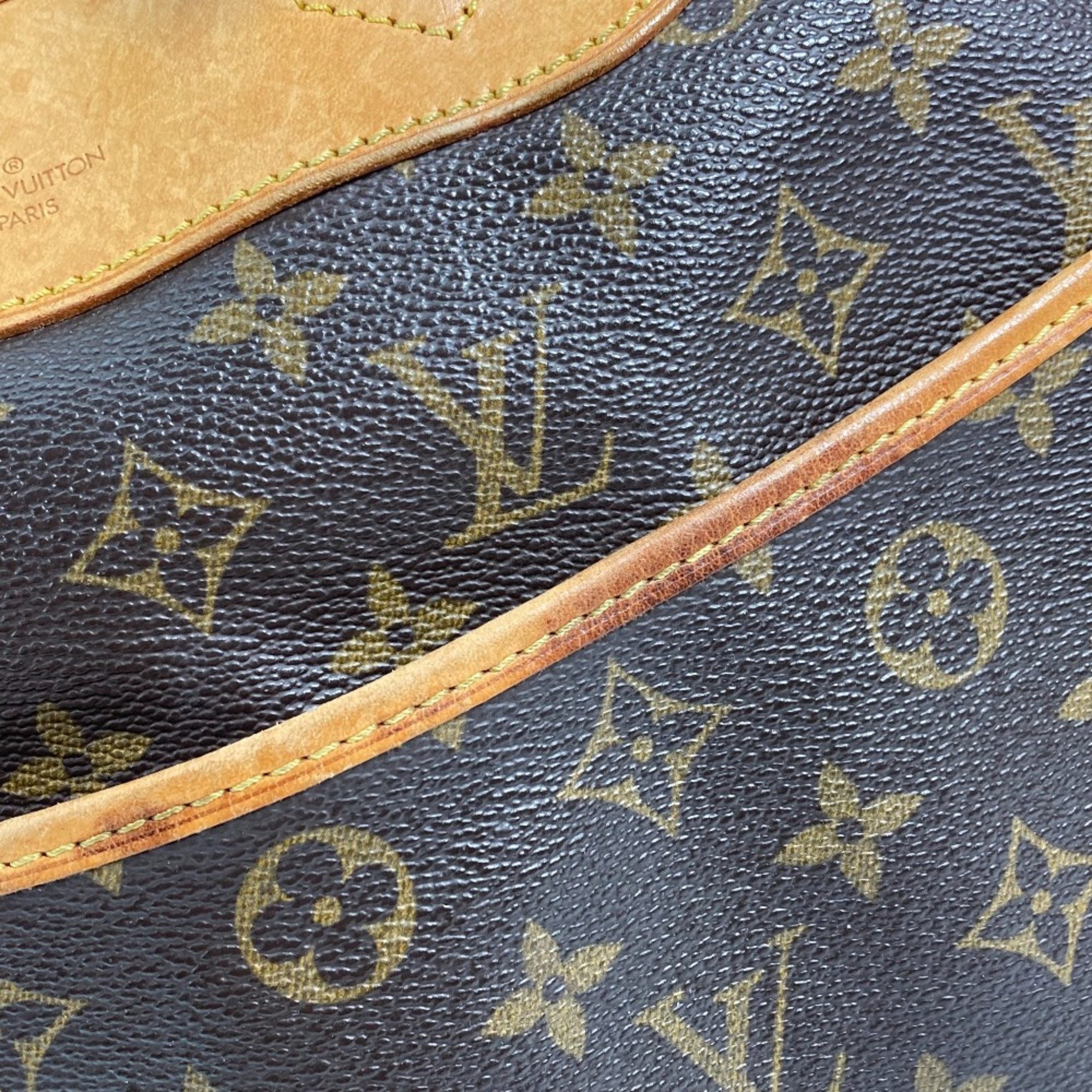 Louis Vuitton M47270 Monogram Tote Bag Shoulder Bag Brown