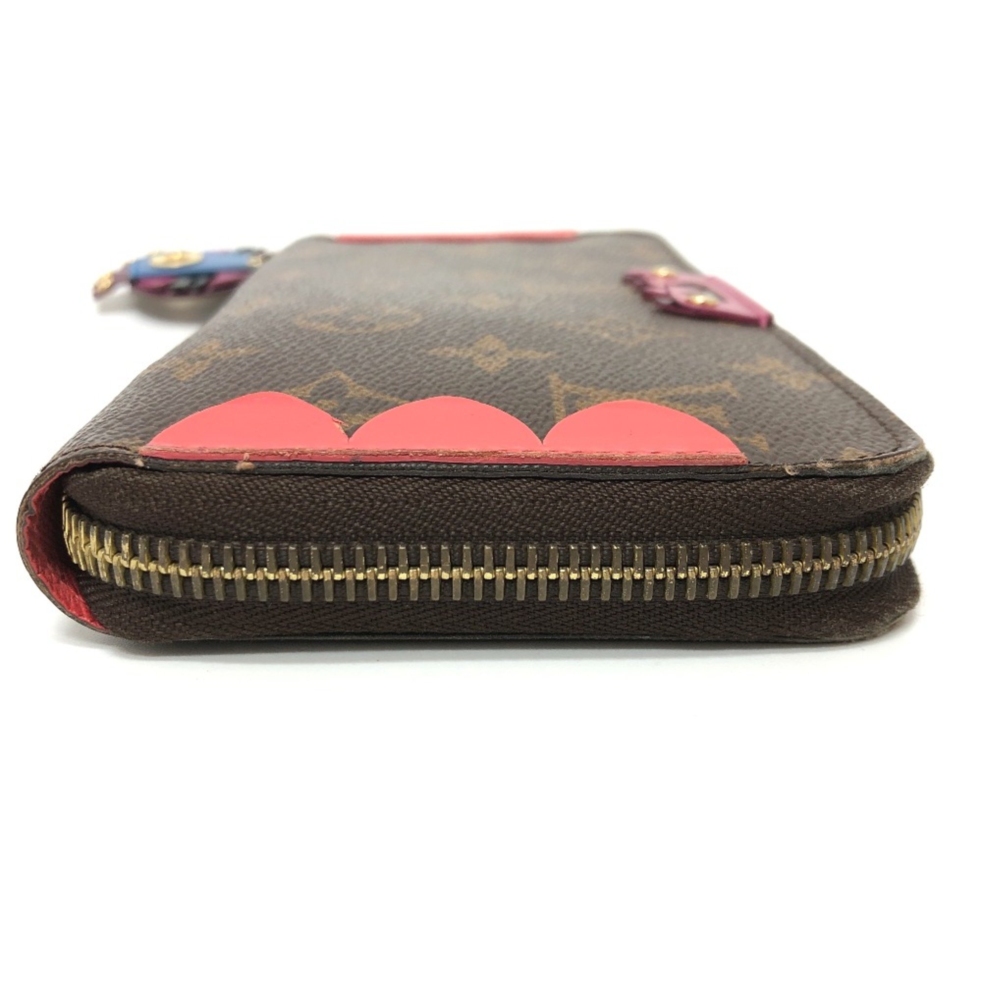 Louis Vuitton M61364 Monogram Wallet Long Wallet Brown/Red Multicolore/GoldHardware