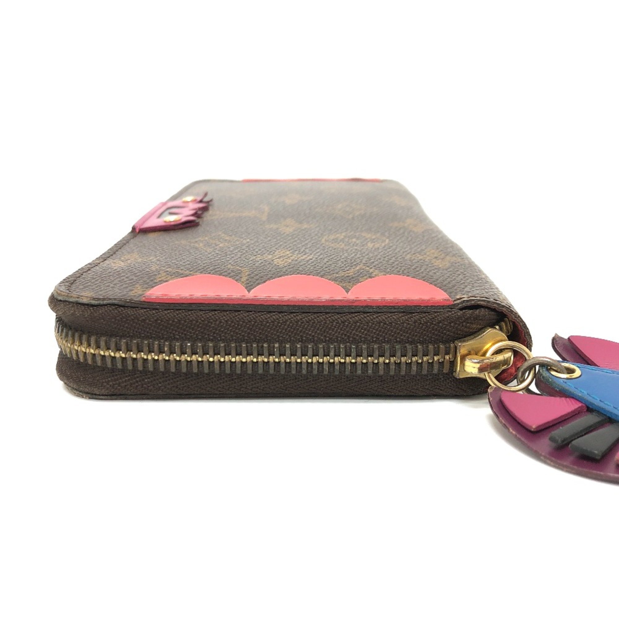 Louis Vuitton M61364 Monogram Wallet Long Wallet Brown/Red Multicolore/GoldHardware