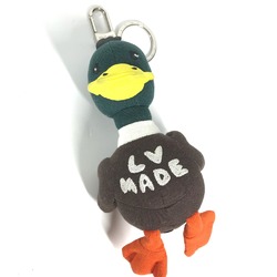 Louis Vuitton MP3222 NIGO collaboration Bag Charm Plush Toy Key Holder Green Brown