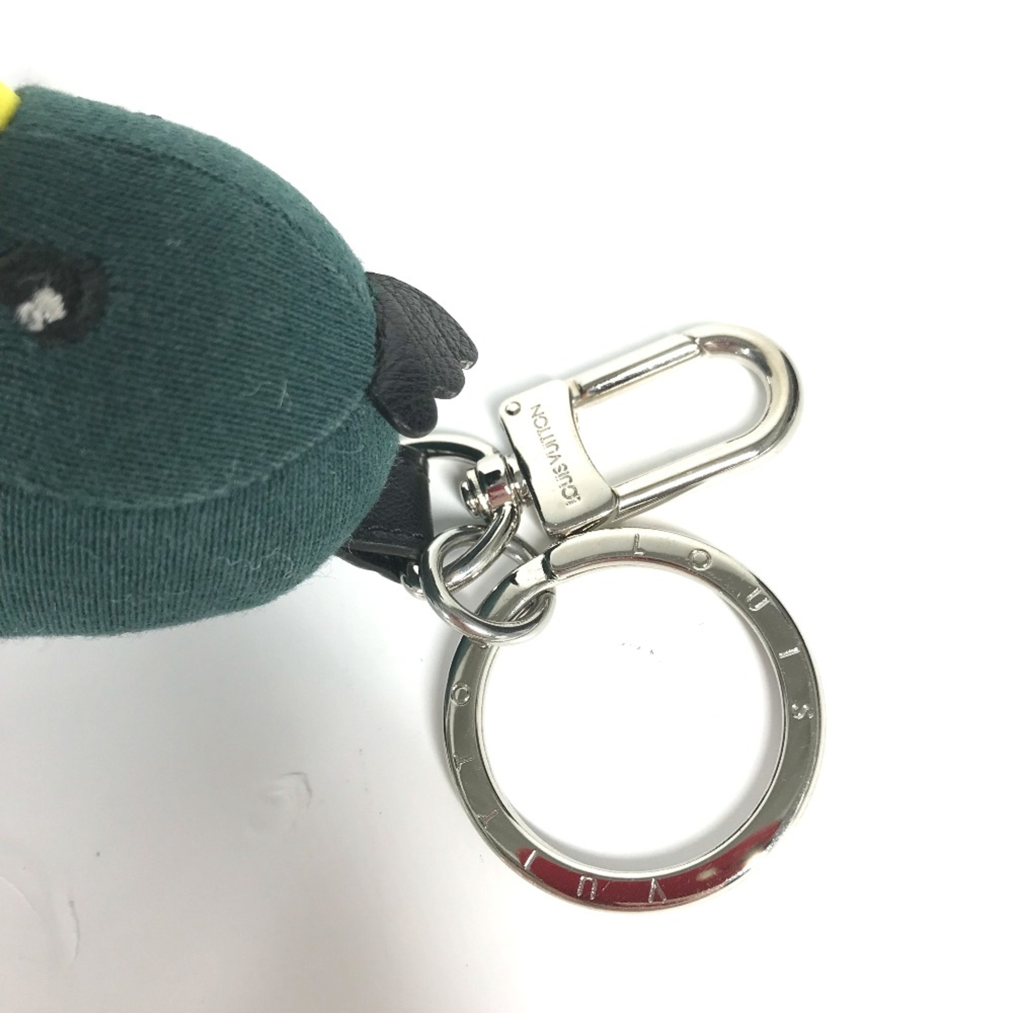 Louis Vuitton MP3222 NIGO collaboration Bag Charm Plush Toy Key Holder Green Brown