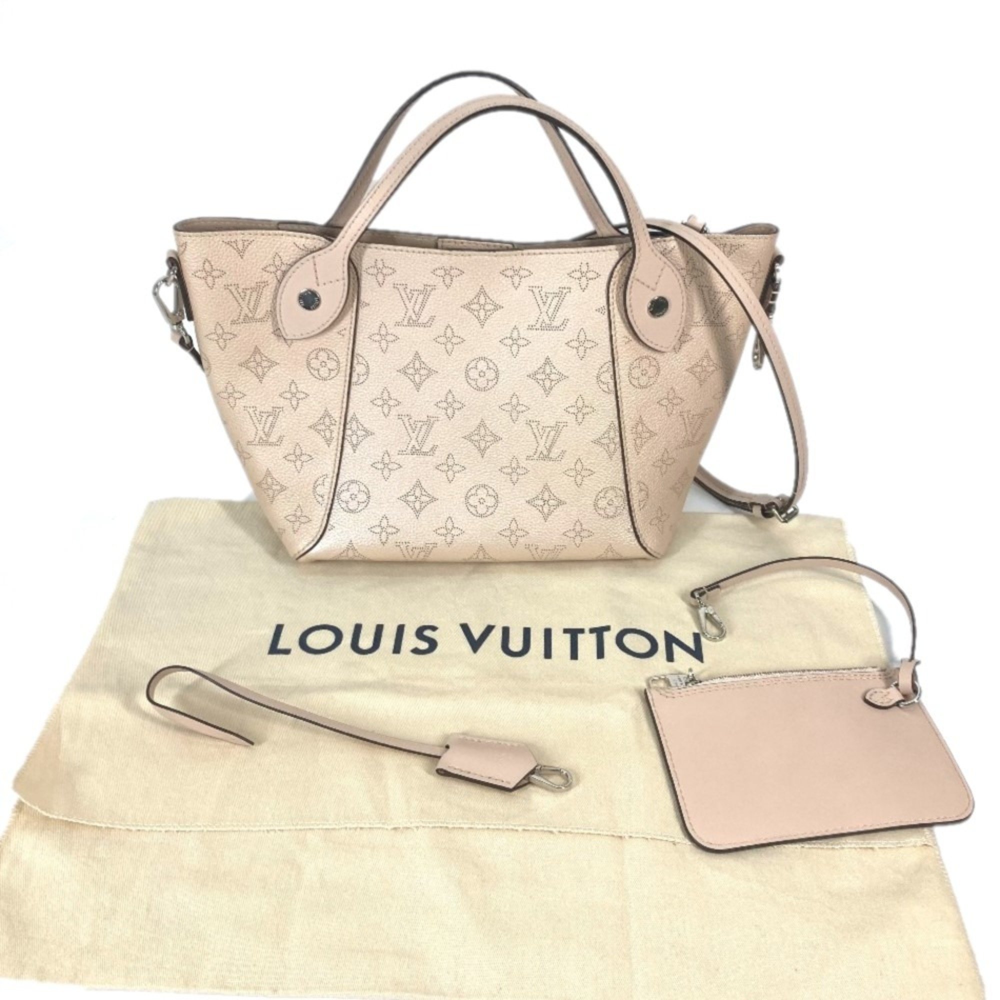 Louis Vuitton M58785 Monogram-Mahina 2WAY Tote Bag  Handbag Shoulder Bag Coquille pink