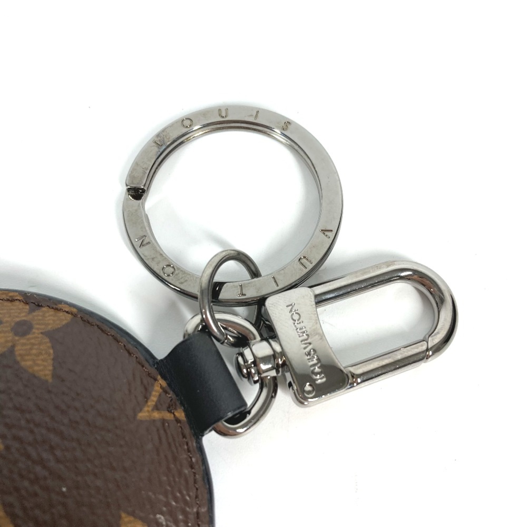 Louis Vuitton M68307 Monogram Key ring Key Holder Bag Charm Blue x Brown