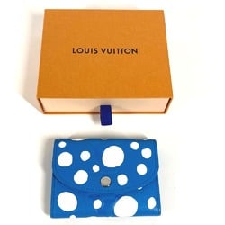 Louis Vuitton M81984 LV x YK Yayoi Kusama collaboration MonogramEmpreinte Trifold wallet blue White