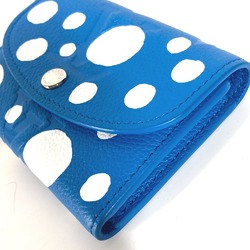 Louis Vuitton M81984 LV x YK Yayoi Kusama collaboration MonogramEmpreinte Trifold wallet blue White