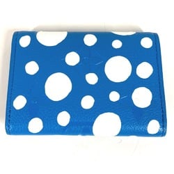 Louis Vuitton M81984 LV x YK Yayoi Kusama collaboration MonogramEmpreinte Trifold wallet blue White