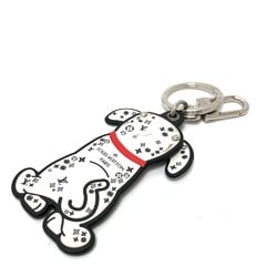 Louis Vuitton M00746 Key chain Bag Charm White x Black SilverHardware