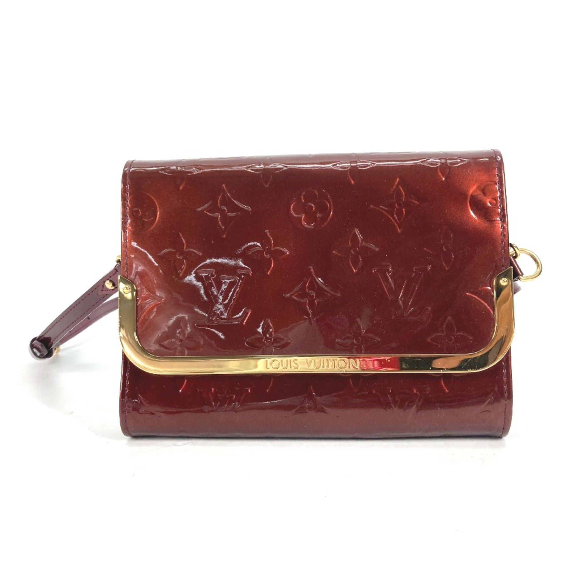 Louis Vuitton M91547 MonogramVernis 2WAY Bag Shoulder Bag Bag Clutch bag Rouge Forvist purple