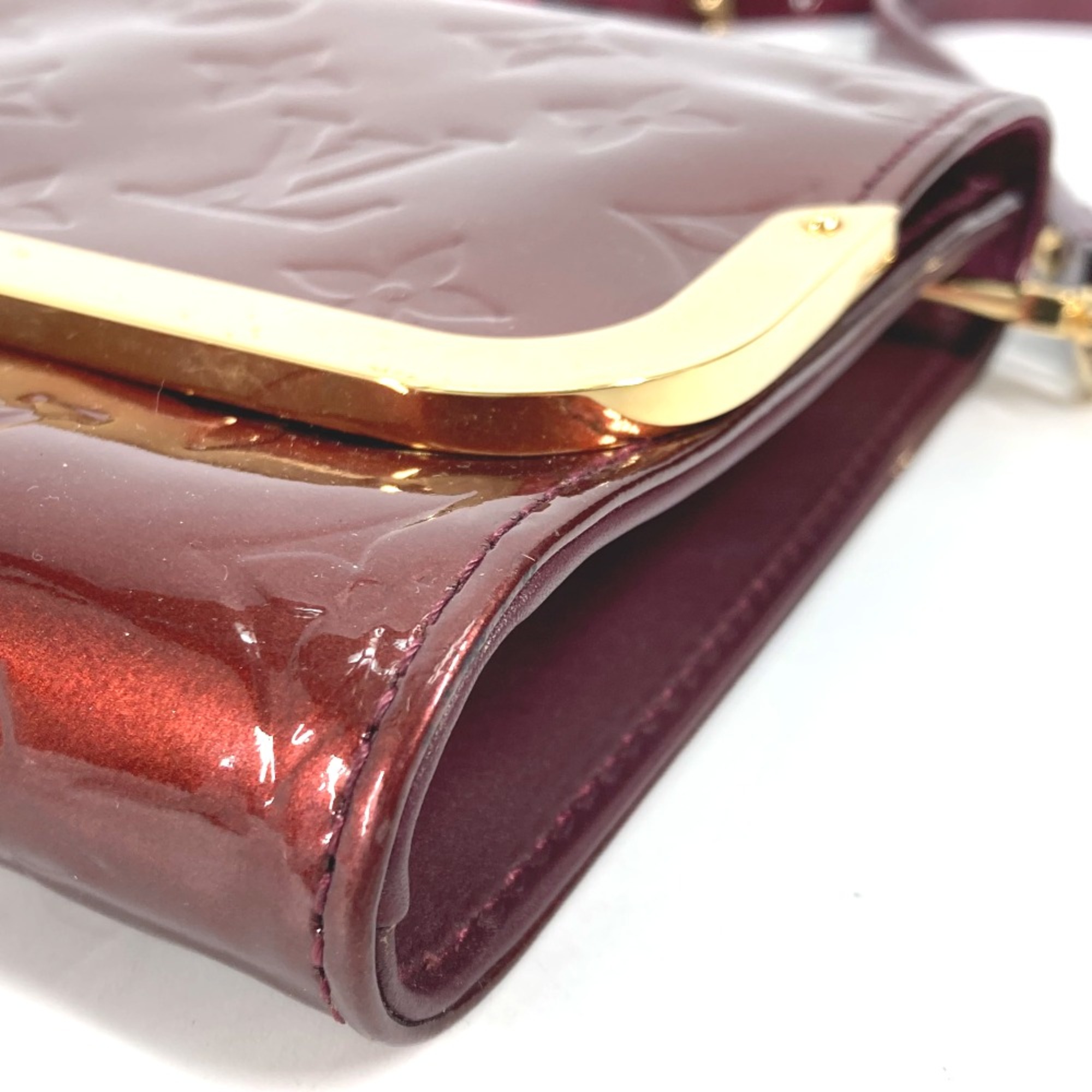 Louis Vuitton M91547 MonogramVernis 2WAY Bag Shoulder Bag Bag Clutch bag Rouge Forvist purple