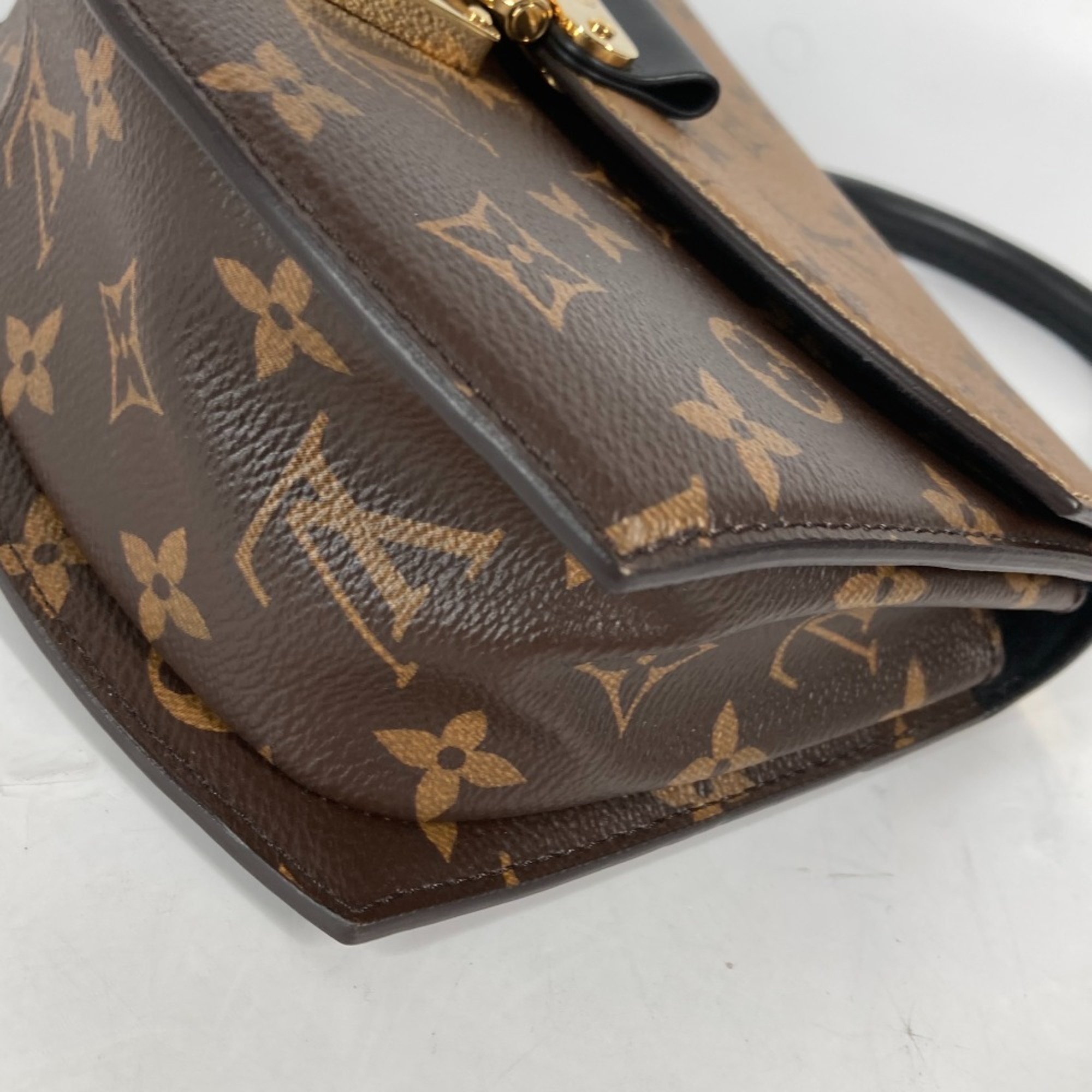 Louis Vuitton M46548 Monogram-Reverse 2WAY Bag Shoulder Bag Bag Crossbody Hand Bag Brown Beige