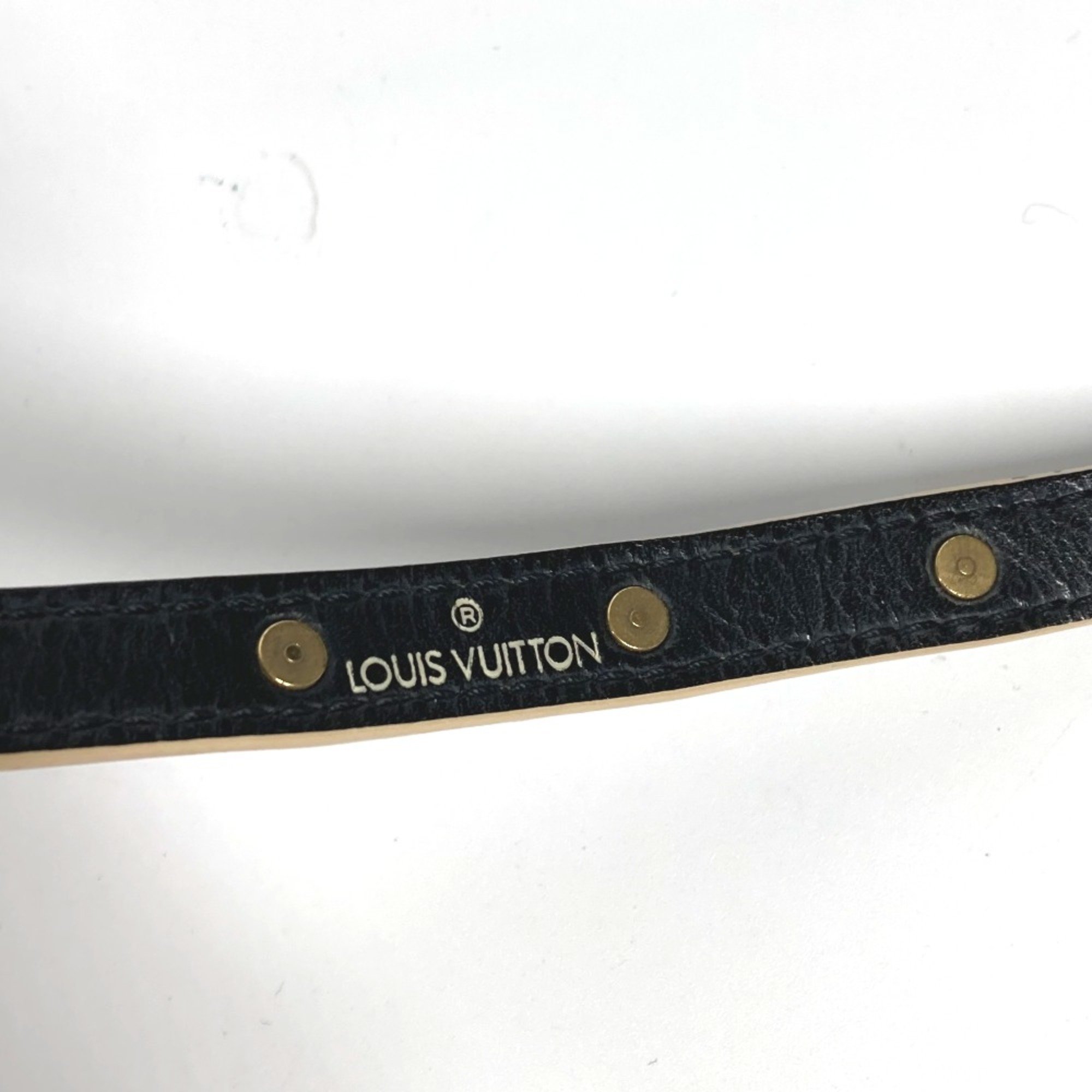 Louis Vuitton M91844 Suhali Studs accessories double Bracelet Noir Black