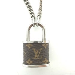 Louis Vuitton M00525 Monogram Padlock Necklace Silver