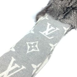 Louis Vuitton M70722 fringe fur Scarf Griperles gray