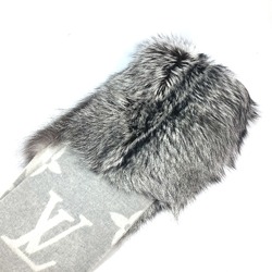 Louis Vuitton M70722 fringe fur Scarf Griperles gray