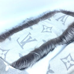 Louis Vuitton M70722 fringe fur Scarf Griperles gray