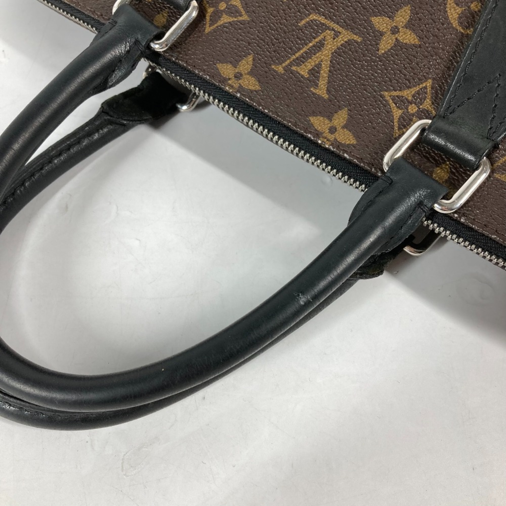 Louis Vuitton M40868 MonogramMacassar business bag bag Hand Bag Brown Black