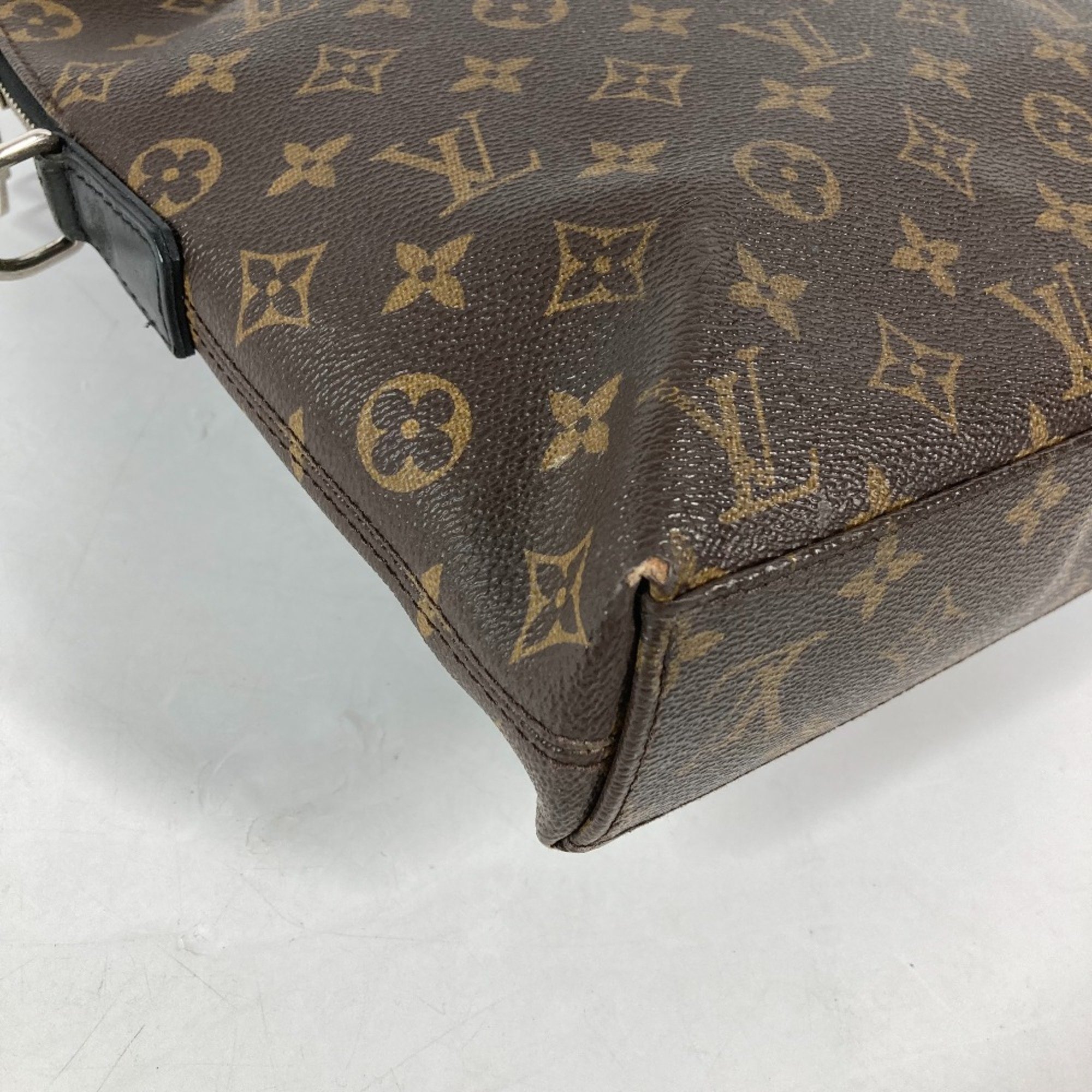 Louis Vuitton M40868 MonogramMacassar business bag bag Hand Bag Brown Black