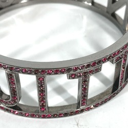 Louis Vuitton Accessories Bracelet Logo Rhinestone Bangle Silver Pink Based