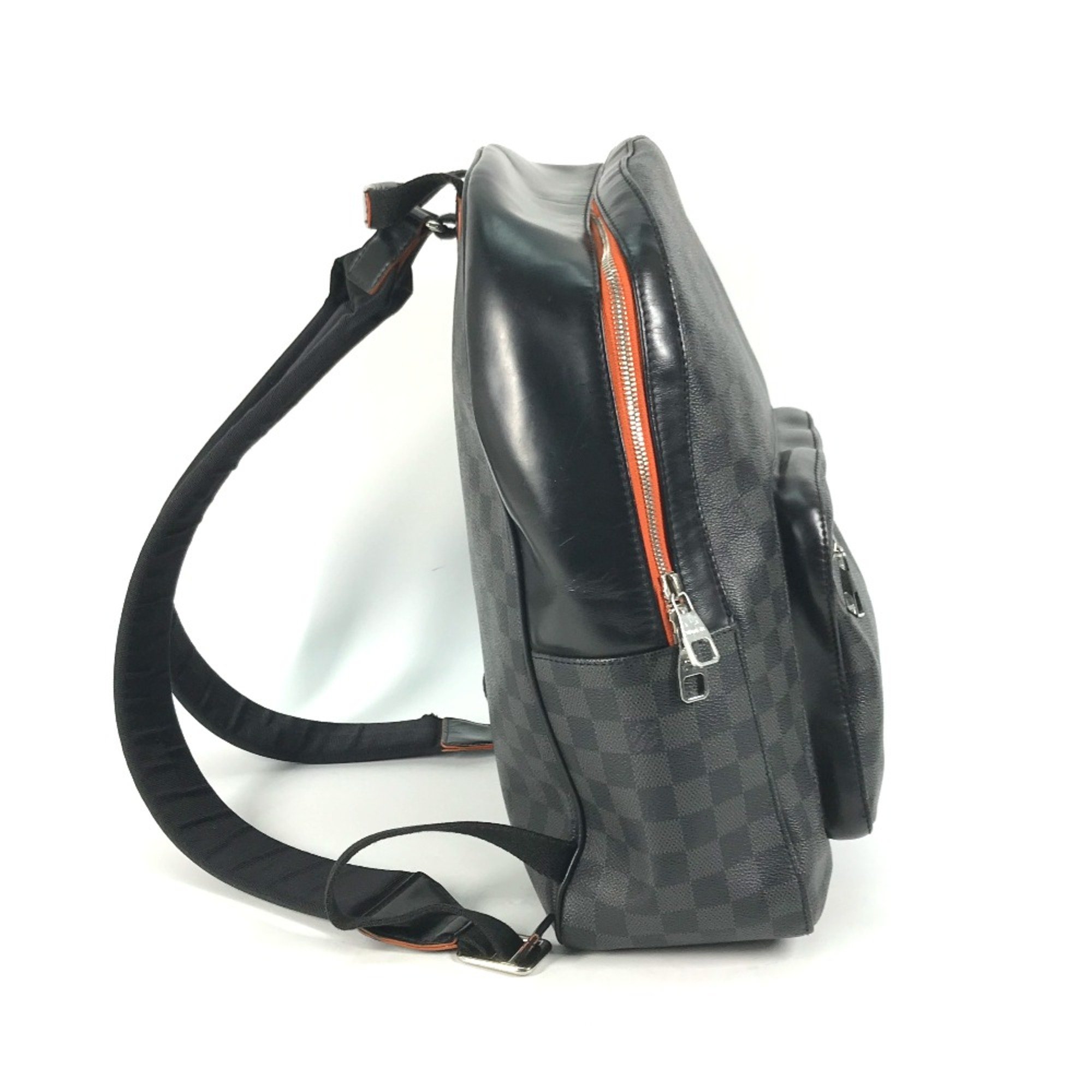 Louis Vuitton N42403 Damier Graphite backpack bag Backpack Black Orange