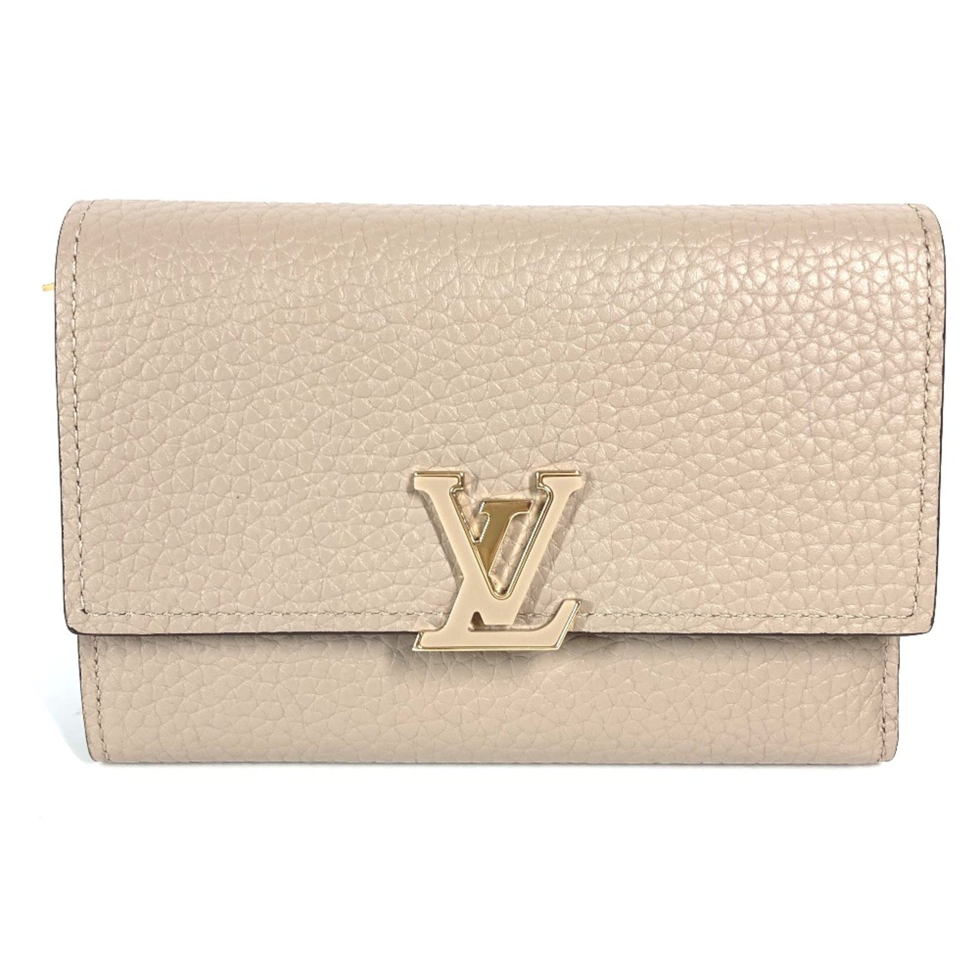 Louis Vuitton M62159 Compact wallet Trifold wallet Galet Beige